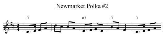 Newmarket Polka #2 - staff notation