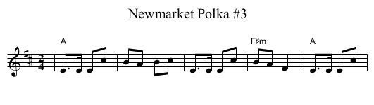 Newmarket Polka #3 - staff notation