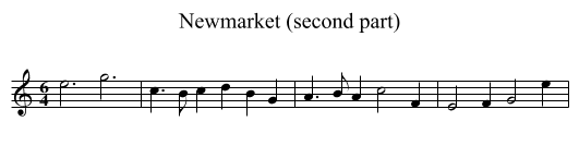 Newmarket (second part) - staff notation