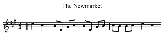 Newmarket, The  - staff notation