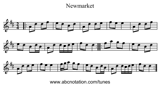 Newmarket - staff notation