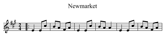 Newmarket - staff notation