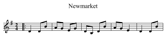 Newmarket - staff notation