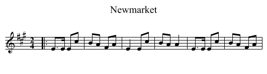 Newmarket - staff notation