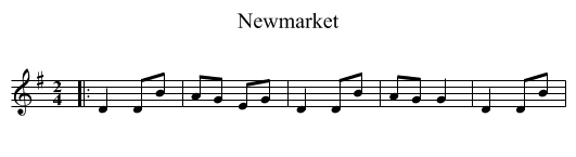 Newmarket - staff notation