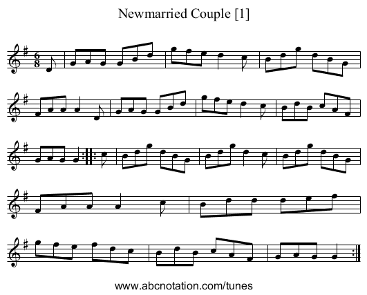 Newmarried Couple [1] - staff notation