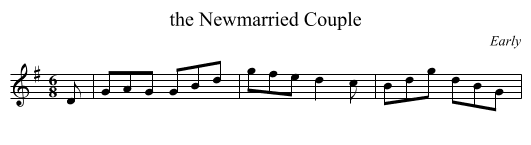Newmarried Couple, the  - staff notation