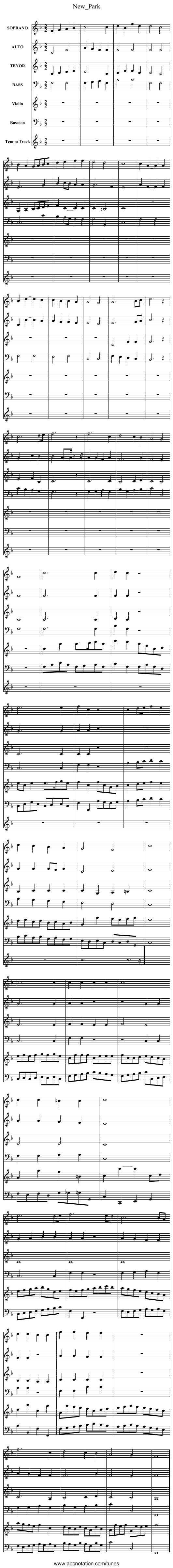 New_Park - staff notation