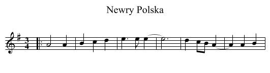 Newry Polska - staff notation