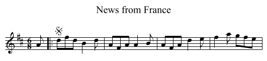 News from France - staff notation