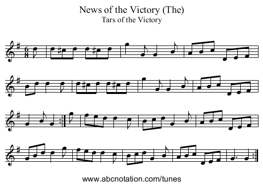 News of the Victory (The) - staff notation