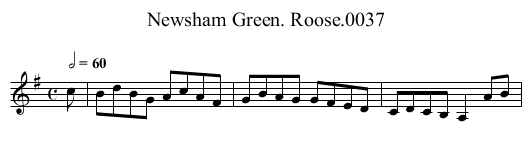 Newsham Green. Roose.0037 - staff notation