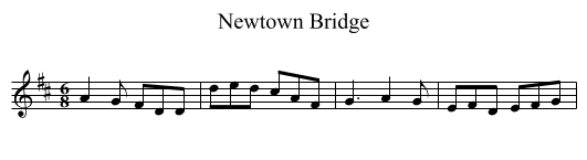 Newtown Bridge - staff notation