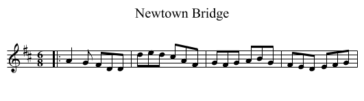 Newtown Bridge - staff notation