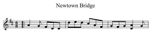 Newtown Bridge - staff notation