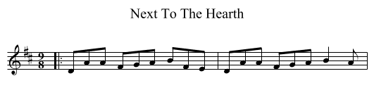 Next To The Hearth - staff notation