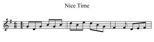 Nice Time - staff notation