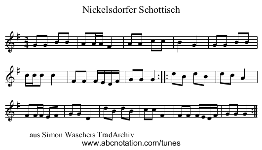 Nickelsdorfer Schottisch - staff notation