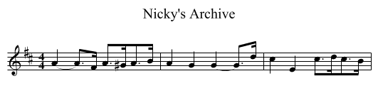 Nicky's Archive - staff notation