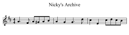 Nicky's Archive - staff notation
