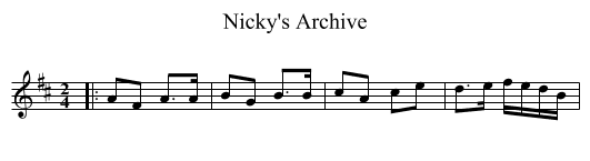 Nicky's Archive - staff notation