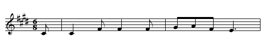 Niddlety noddlety - staff notation