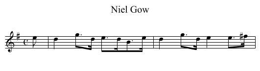 Niel Gow - staff notation