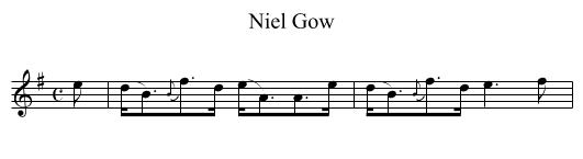 Niel Gow - staff notation