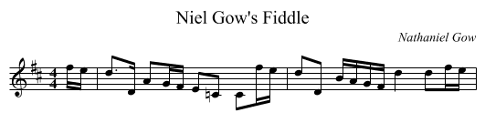 Niel Gow's Fiddle - staff notation