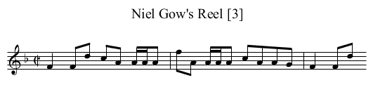 Niel Gow's Reel [3] - staff notation