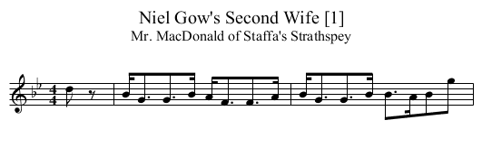 Niel Gow's Second Wife [1] - staff notation