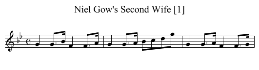 Niel Gow's Second Wife [1] - staff notation
