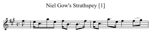 Niel Gow's Strathspey [1] - staff notation