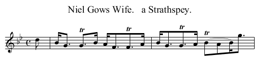 Niel Gows Wife.   a Strathspey. - staff notation
