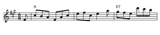 Niels Mortensens Trekant [A/E] - staff notation
