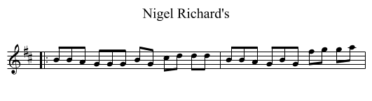 Nigel Richard's - staff notation