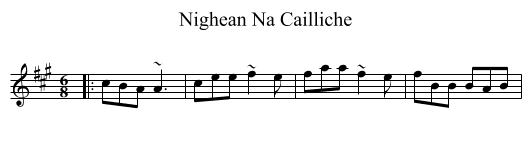 Nighean Na Cailliche - staff notation