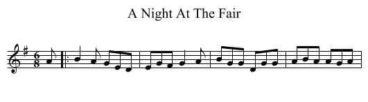 Night At The Fair, A  - staff notation