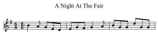 Night At The Fair, A  - staff notation