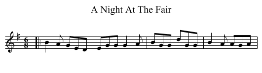 Night At The Fair, A  - staff notation