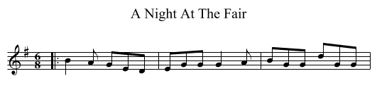 Night At The Fair, A  - staff notation