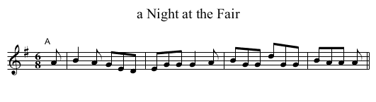 Night at the Fair, a  - staff notation