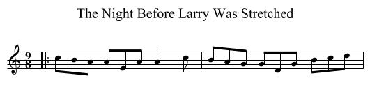 Night Before Larry Was Stretched, The  - staff notation