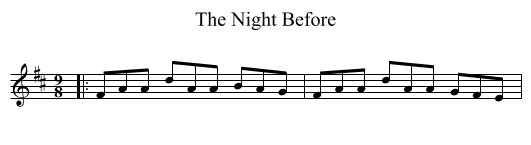 Night Before, The  - staff notation