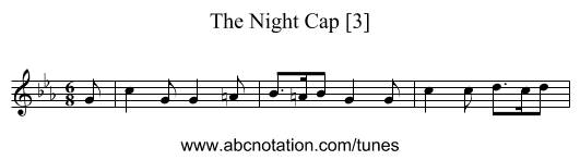Night Cap [3], The - staff notation