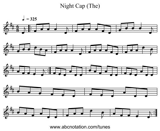 Night Cap (The) - staff notation
