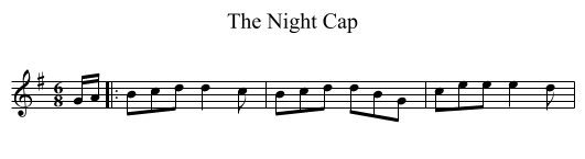 Night Cap, The - staff notation