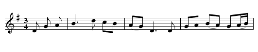 Night Visit Song - staff notation