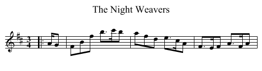 Night Weavers, The  - staff notation