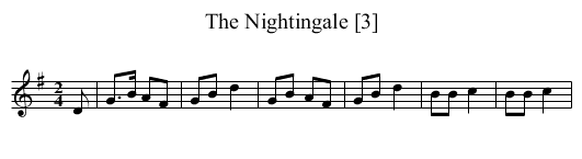 Nightingale [3], The - staff notation